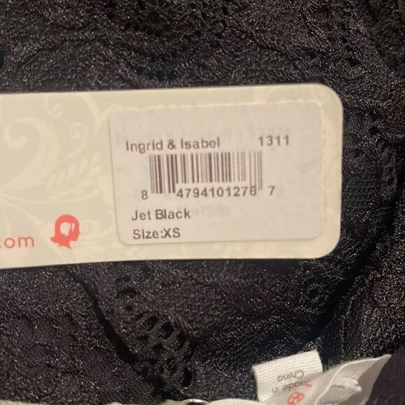 Ingrid & Isabel Maternity Black Lace Boatneck Bodycon Long Sleeve Midi Dress XS - Picture 4 of 8